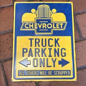 Chevrolet Truck Parking Sign